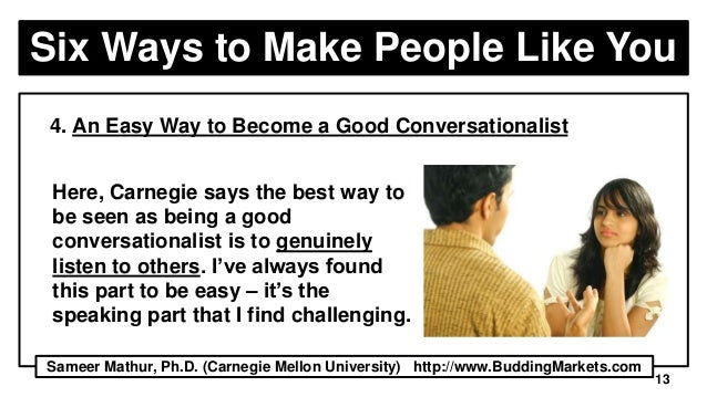 Become a good conversationalist